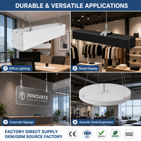 Kit de suspension de plafond en acier inoxydable de 1,5 mm avec câble en Y et crochet - Accessoires d'éclairage écologiques pour usage intérieur/extérieur