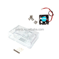 Adecuado para Raspberry Pi 3B + carcasa ABS carcasa GPIO diseño de apertura reservada puede usar carcasa de ventilador de refrigeración