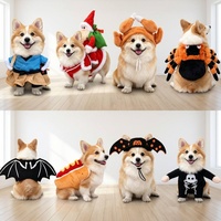 Vêtements pour animaux de compagnie à la mode, assortiment de costumes de cosplay pour chiens sur le thème d'Halloween et de Noël, best-seller des magasins d'animaux