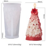 Neue Ideen Weihnachtsbaum 3D Silikon-Kerzenform für DIY Aromatherapie Wachskerzen Seifenform Heimdekoration