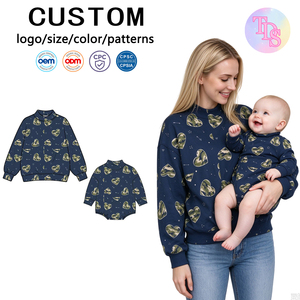 Précommande Saint-Valentin : Sweat-shirt à col montant pour enfants motif camouflage d'amour et Barboteuse bulle pour tout-petits en Coton Spandex, Vêtements pour enfants - Product Image 1