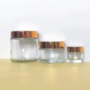 10g 20g 2oz 30 ml 50g 2 oz Luxury Face Cosmetic Lotion Containers Custom Empty Frosted Cosmetic Cream Glass Jar with Lids