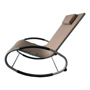 Chaise longue de jardin en aluminium, chaise à bascule de plage, chaise longue orbitale - Product Image 3