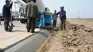 निर्माण के लिए कर्ब स्टोन स्लिप फिल्म मशीन सड़क निर्माण मशीन कैनाल पेवर मशीन - Product Image 6