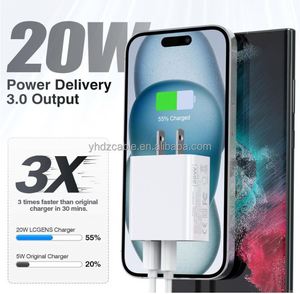 หัวชาร์จเร็วแบบหลายพอร์ต 20W USB C PD+QC 3.0 สำหรับ iPhone Samsung Android  ขายดี ใช้ได้กับมือถือทุกยี่ห้อ เหมาะสำหรับการเดินทาง - Product Image 2