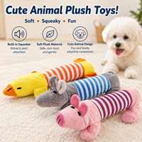 Jouet en peluche pour chien durable avec couineur, en forme de canard, cochon, éléphant, pour soulager le stress, interactif, à mâcher, fournitures pour animaux de compagnie
