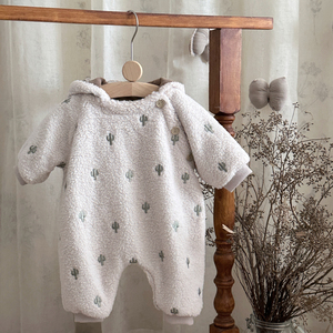 Mono de Felpa de Cactus para Bebé al por Mayor, Traje de Animal Bordado para Recién Nacido, Pelele Suave Unisex - Product Image 6