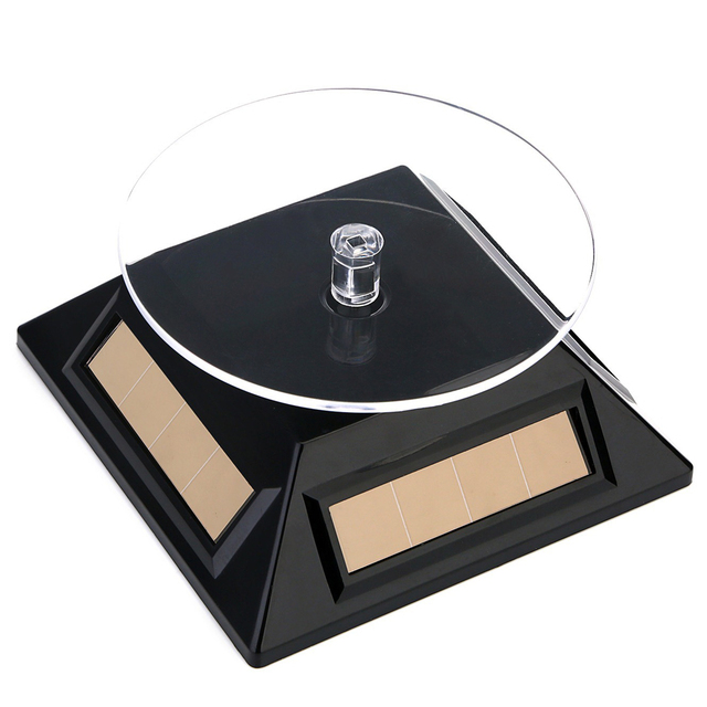 Solar Powered Rotating Turn Table Display Stand Plate