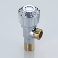 Robinet d'angle en acier inoxydable pour toilettes, design moderne et traditionnel, 1/2 et 3/8, pour usage domestique