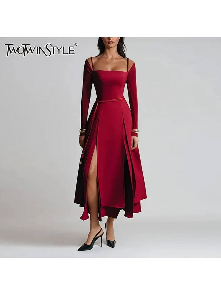 green emerald velvet dress Gathered Empire Waist Maxi Cherry Merlot / Medium
