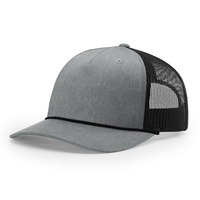 Gorra deportiva de fábrica OEM del fabricante, gorra Snapback en blanco, gorra de camionero con cuerda de malla de 5 paneles y ala curva personalizada