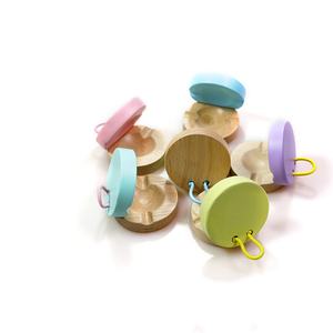 Castagnettes en bois couleur macaron, jouet de percussion mignon, instrument pédagogique pour l'éveil sensoriel et l'apprentissage précoce - Product Image 1