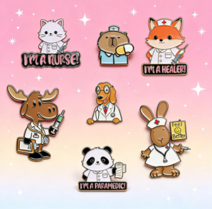 Broche personnalisée en émail métallique pour infirmière et médecin, stéthoscope, électrocardiogramme, badge d'ambulance, épingle de revers en émail souple - Product Image 4