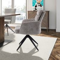 Fauteuil rembourré chaise de salle à manger pivotante rembourrée pour salon chaise de salle à manger avec 180 chaises de salle à manger à fonction rotative