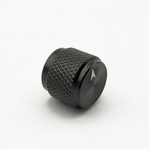 Benutzer definierter Durchmesser 12,5mm Schwarz Silber Massiver Aluminium-Steuer knopf Volumen Drehknopf Metall-Rändel knopf mit Pfeil anzeige - Product Image 1