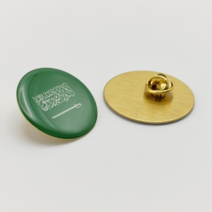 Nhà Máy Trực Tiếp Bù Đắp <span class=keywords><strong>Epoxy</strong></span> Nhựa Dome Lớp Phủ Men Biểu Tượng Tùy Chỉnh Quần Áo Phụ Kiện Mạ Vàng Saudi Arabia Huy Hiệu - Product Image 6