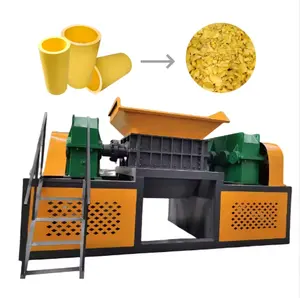 Waste Pet Pe Pp Hdpe Ldpe Abs Pc Two Shaft Shredding Double Shaft Plastic Shredder Machine Recycling