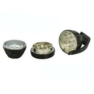 Wholesale manual Grenade type tobacco grinder 3 parts custom logo easy to carry herb grinder