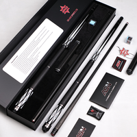 Ensemble de billard professionnel ASN WTH-08 Advanced 9 pièces avec étui rigide, rallonge et outils – Série Elite, coffret cadeau de luxe