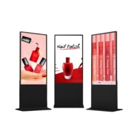 Pantalla LCD Táctil Capacitiva de 43/49/55 Pulgadas, 4K, para Interiores, con Soporte de Pie, para Publicidad Digital, Kiosco, OEM, Aleación de Aluminio, Vidrio Templado, Texto