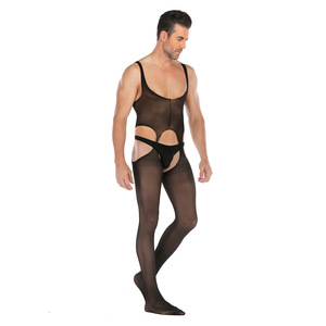 Collants résille classiques sexy pour hommes, collants stretch, combinaisons intégrales, <span class=keywords><strong>bas</strong></span>, lingerie, spandex/nylon, livraison rapide - Product Image 3