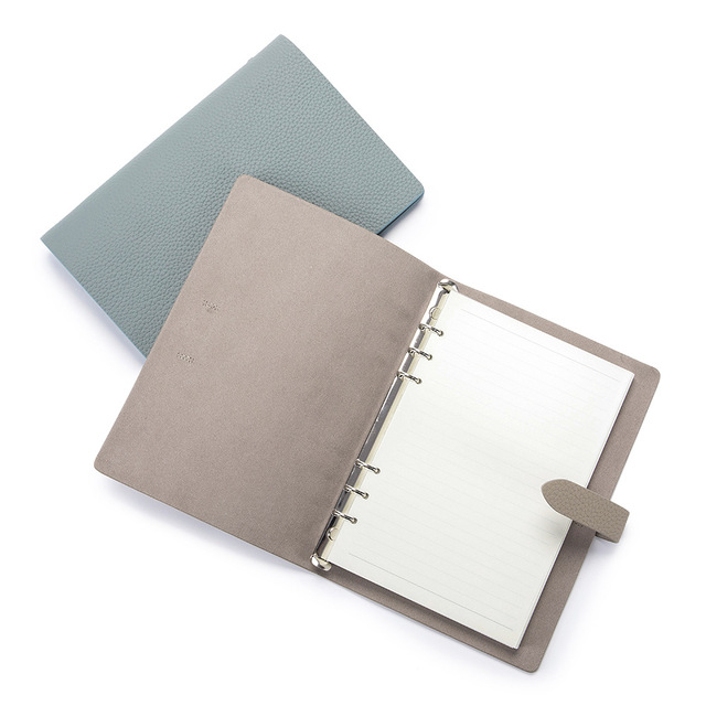 Personalized Leather Notebook Cover Custom Real Pebble Leather Office Planner Journal Book Cover