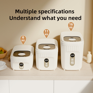 กล่องเก็บข้าวสารกันความชื้นภาชนะใส่อาหารธัญพืชพร้อมฝาปิดสำหรับใช้ในบ้านและห้องครัว - Product Image 5