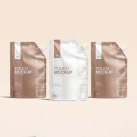 Mini paquet de recharge de liquide découpé debout avec impression personnalisée jus de gelée liqueur eau boisson Sac en plastique Pochette debout Pochette à bec verseur