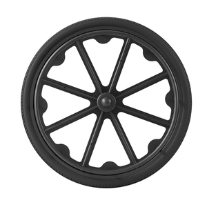 Silla de Ruedas Autopropulsada Silenciosa con Neumáticos Sólidos sin Aire, Asiento Acolchado con Reposapiernas, Ligera, Plegable, con Ruedas de una Sola Pieza para Personas con Discapacidad - Product Image 4