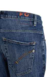 Pantalones vaqueros de mezclilla de algodón azul Dondup de diseñador superventas Costuras contrastantes 5 bolsillos Pantalones de hombre - Product Image 3