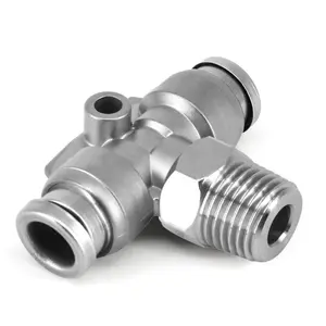PB 304 316 ss Union 90 Degree Equal Elbow Push In Tube Quick Connect Stainless Steel Pneumatic Air Hose Fitting