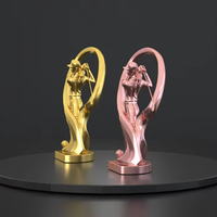 Trophée de golf en alliage moulé à la main durable, figurine sportive avec placage poli, taille personnalisée pour les passionnés de golf