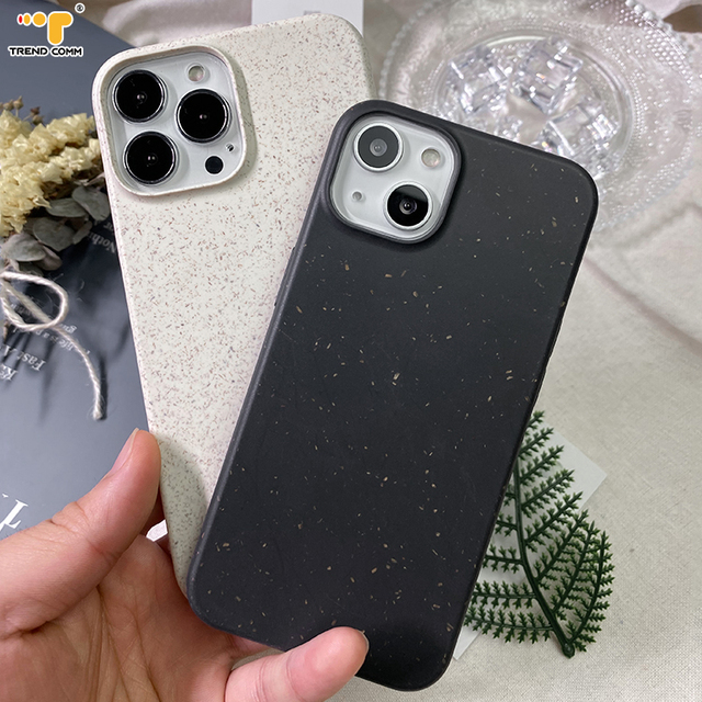 Eco-Friendly 100% Biodegradable Compostable Shockproof Wheat Straw Mobile Cover for iPhone 16 Pro Max Realme 14 Max for iPhone 1