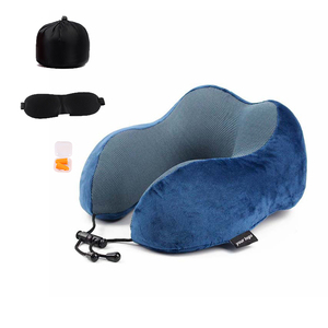 <span class=keywords><strong>Coussin</strong></span> de voyage multifonctionnel 3 en 1 en forme de U pour le cou, masque pour les yeux et le cou en mousse à mémoire de forme, ensemble de refroidissement pour l'avion - Product Image 5