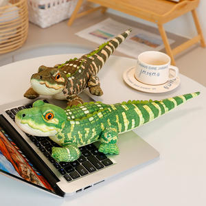 46cm Unisex yumuşak timsah peluş oyuncak gerçekçi simülasyon topluca peluş timsah hayvan çocuklar eğitim timsah peluş büyük - Product Image 5