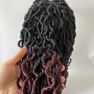 32 ''Long Goddess Faux Gypsy Locs Peluca prearrancada Pelucas trenzadas sin nudos de encaje doble completo con cabello de bebé - Product Image 5