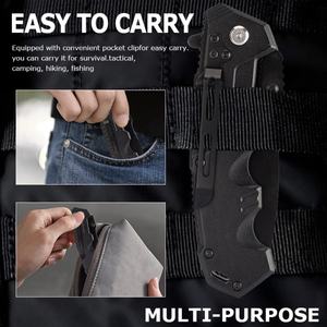 Cuchillo Plegable Personalizable de Acero Inoxidable 5Cr13 con Mango de Acero para Camping, Supervivencia y Caza, Soporte OEM Disponible - Product Image 2