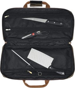 Muestra gratis al por mayor cuchillo de lona de almacenamiento rollo organizador Chef cuchillo bolsa caso Camping barbacoa al aire libre - Product Image 1