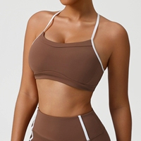 Vêtements de sport pour femmes, sensation de peau nue, séchage rapide, dos concave et convexe, soutien-gorge de fitness push-up pour femmes