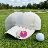 Marqueur de balle de golf magnétique en métal personnalisé, mignon, rond, avec clip pour chapeau et finition émaillée, logo personnalisé, cadeau, accessoires de golf