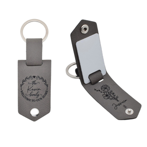 Portachiavi Personalizzabili in Pelle PU Qualisub, Portachiavi in Metallo per Sublimazione, Stampabili su Due Lati, Incisione Laser - Product Image 3