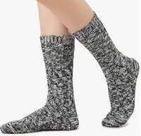 Chaussettes épaisses en fil épais motif flocon de neige, style japonais, décontractées, tendance, à superposer, vente en gros, unisexe, pour le quotidien