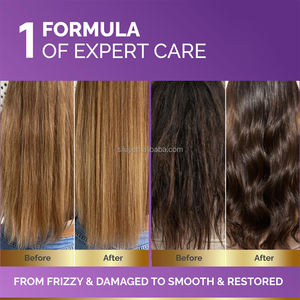 Masque capillaire hydratant à la kératine, au collagène et à la biotine pour soins profonds après l'application d'un relaxant capillaire, pour cheveux bouclés, colorés, abîmés et secs - Product Image 5