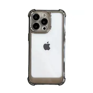 Untuk iPhone 14 Pro Max Transparente Akrilik PC Penutup Belakang Bening untuk X XS XR 11 12 13 Casing Ponsel Tahan Benturan
