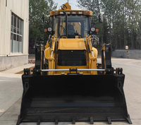 Backhoe Loader 4WD dengan Bucket Loader Depan 1.2m3 dan Bucket Backhoe 0.3m3 untuk Pekerjaan Konstruksi dan Utilitas