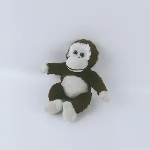 Penjualan laris mainan hewan mewah mainan monyet duduk boneka monyet coklat lembut