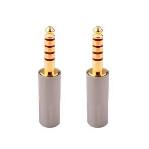 Connecteur de casque <span class=keywords><strong>HiFi</strong></span> en cuivre non magnétique, jack 4,4 mm, 5 pôles, stéréo, pour réparation, entièrement équilibré, à souder - Product Image 1