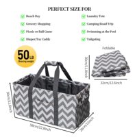 Sac fourre-tout extra large avec cadre en fil métallique renforcé, sac d'épicerie réutilisable pour les courses, les pique-niques