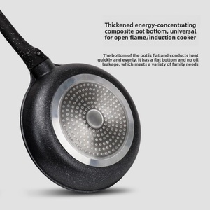 Detachable <b>Handle</b> Aluminum Non-stick Frying <b>Pan</b> Space Saving Induction Cookware Set Removable <b>Handle</b> Skillet for Home & Camping - Product Image 4