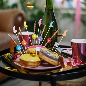 Stuzzicadenti Biodegradabili in Bambù a Forma di Coniglietti Pasquali, 100 Pezzi/Confezione, <span class=keywords><strong>per</strong></span> Antipasti, Spiedini, Feste e <span class=keywords><strong>Compleanni</strong></span> - Product Image 5